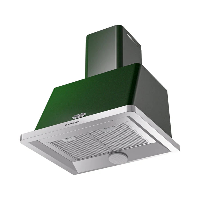 ILVE UAM76EG Majestic II 30-Inch Wall Mount Range Hood – 600 CFM, Emerald Green, Retro Italian Design
