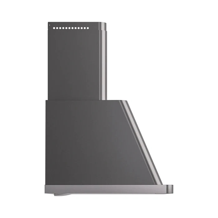 ILVE UAM76MG Majestic II 30-Inch Wall Mount Range Hood – 600 CFM, Matte Graphite, Retro Italian Design