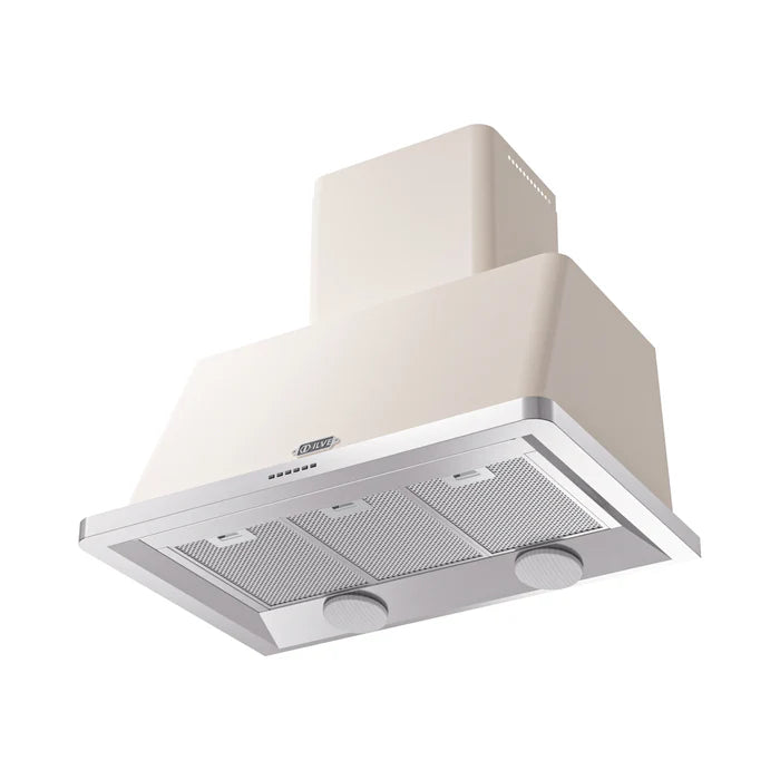 Ilve UAM90AW 36" Wall Mount Range Hood Antique White with 600 CFM Blower SKU: UAM90AW