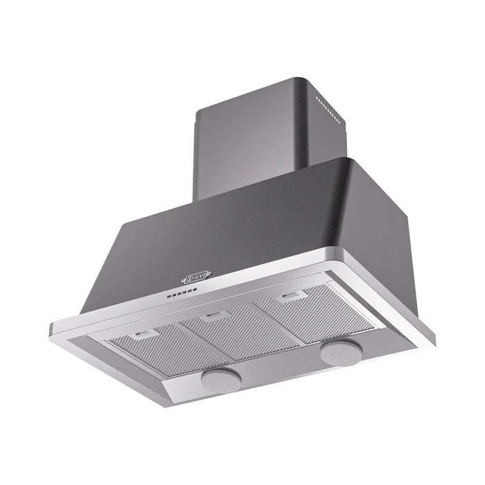 Ilve UAM90MG Majestic II 36-Inch Wall Mount Range Hood with 600 CFM Blower, Graphite Matte, Chimney Style