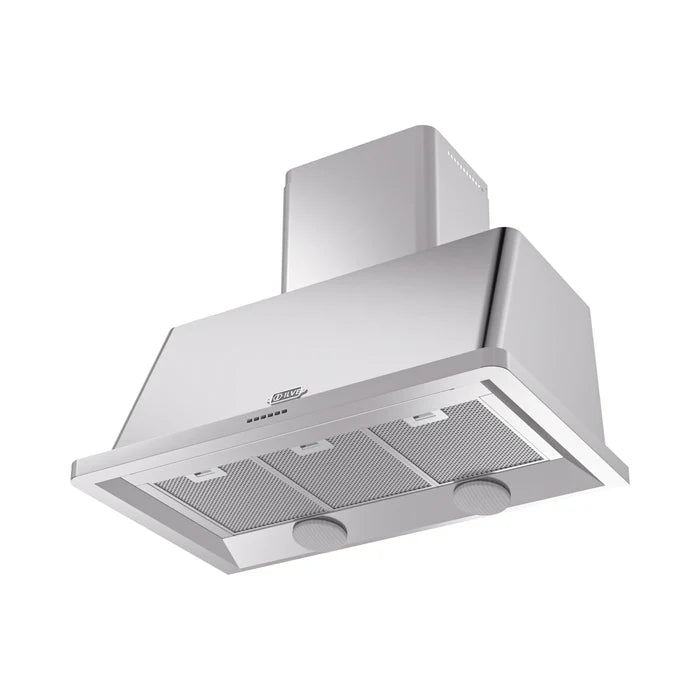ILVE UAM100SS Majestic II 40 Inch Wall Mount Range Hood with 600 CFM Blower, 4 Fan Speeds, LED Lighting – Stainless Steel