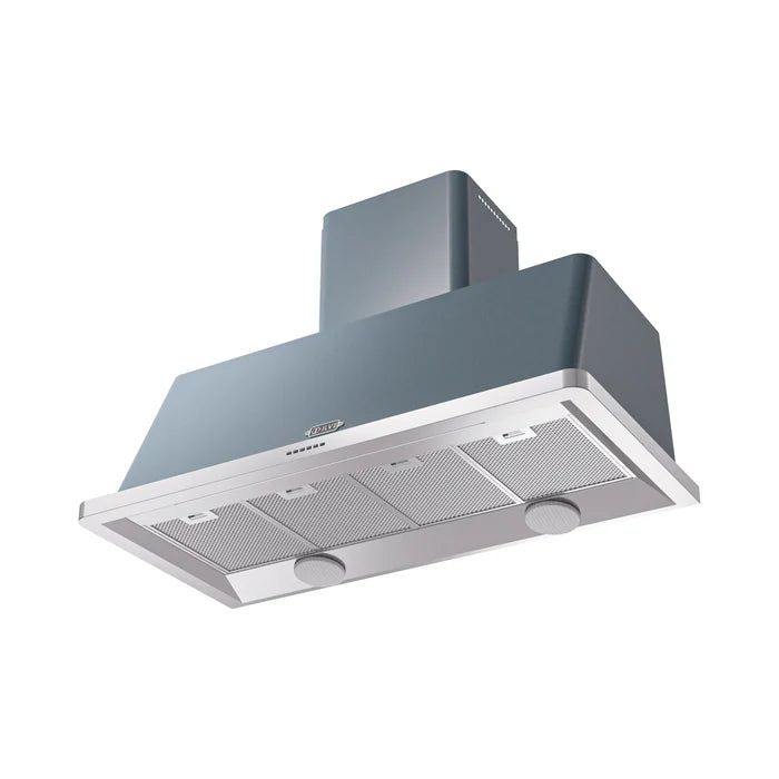 ILVE UAM120BG Majestic II 48 Inch Wall Mount Range Hood with 850 CFM Blower, 4 Fan Speeds, LED Lighting – Blue Gray