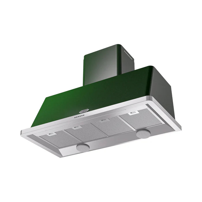 ILVE UAM120EG Majestic II 48 Inch Wall Mount Range Hood with 850 CFM Blower, 4 Fan Speeds, LED Lighting – Emerald Green
