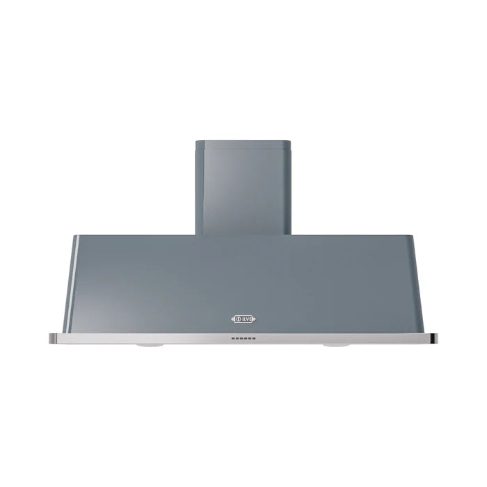 ILVE UAM150BG Majestic II 60 Inch Wall Mount Range Hood with 1200 CFM Blower, 4 Fan Speeds, LED Lighting – Blue Gray