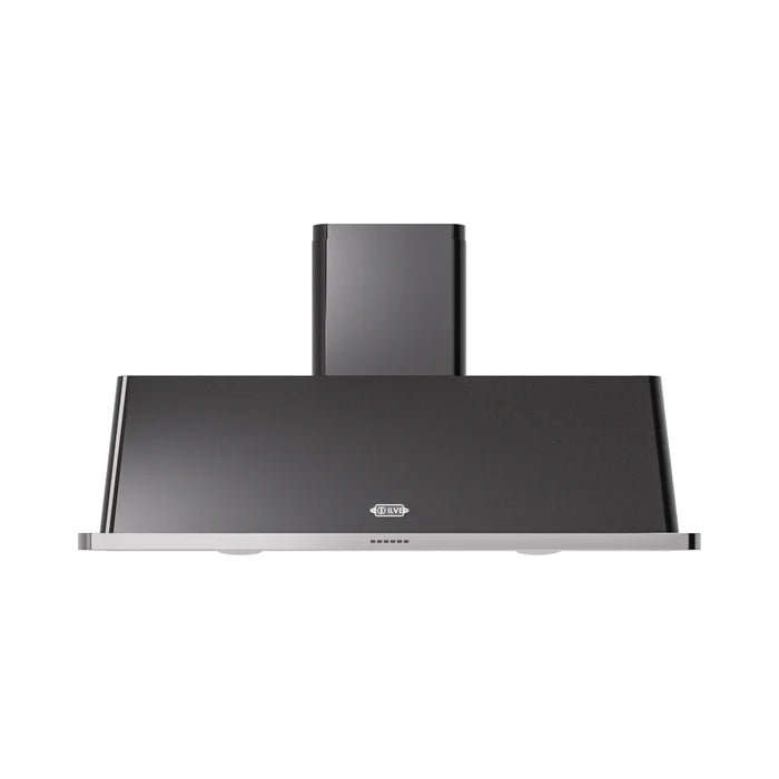 ILVE UAM150BK Majestic II 60 Inch Wall Mount Range Hood with 1200 CFM Blower, 4 Fan Speeds, LED Lighting – Glossy Black