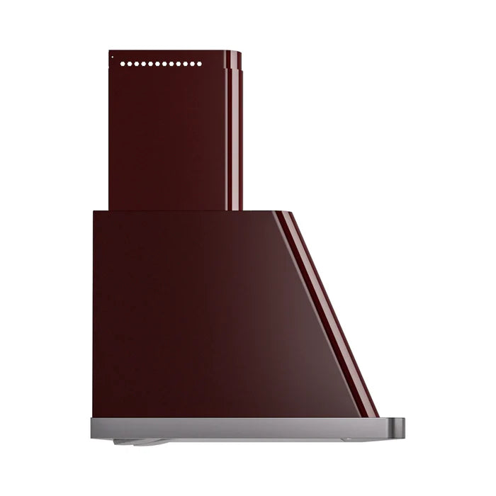 ILVE UAM150BU Majestic II 60 Inch Wall Mount Range Hood with 850 CFM Blower, 4 Fan Speeds, LED Lighting – Burgundy