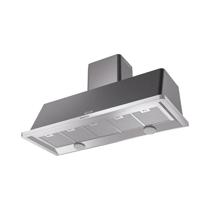 ILVE UAM150MG Majestic II 60 Inch Wall Mount Range Hood with 850 CFM Blower, 4 Fan Speeds, LED Lighting – Matte Graphite