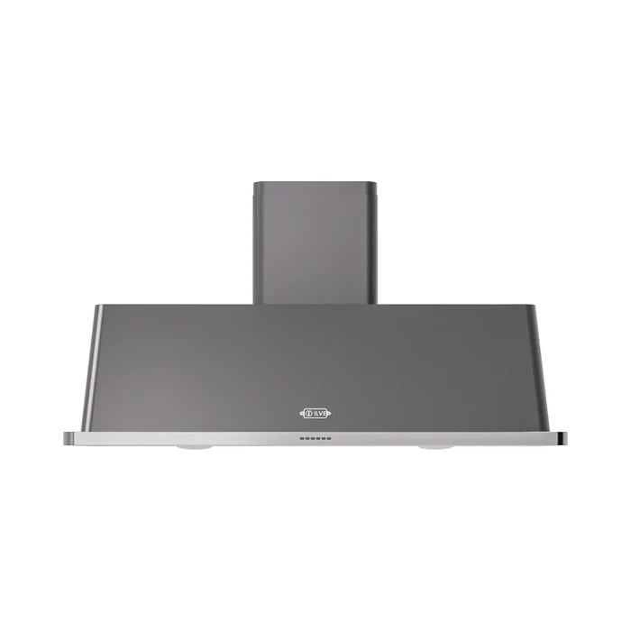ILVE UAM150MG Majestic II 60 Inch Wall Mount Range Hood with 850 CFM Blower, 4 Fan Speeds, LED Lighting – Matte Graphite