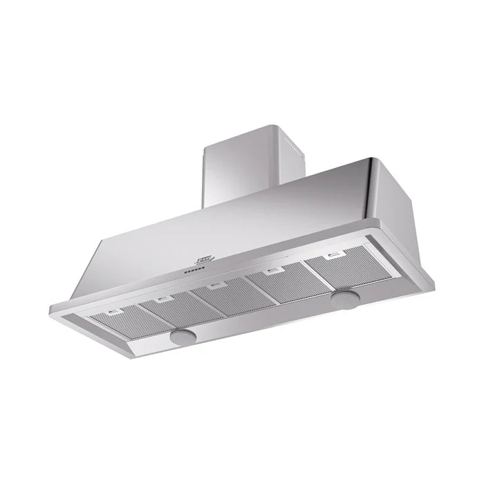ILVE UAM150SS Majestic II 60 Inch Wall Mount Range Hood with 850 CFM Blower, 4 Fan Speeds, LED Lighting – Stainless Steel