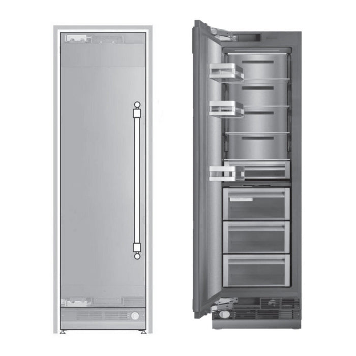 Ilve UFFC24SINPRY 24 in Built-In Column Freezer, Panel Ready, No Frost, Integrated Design