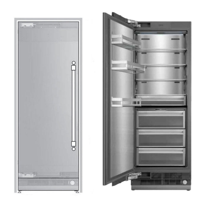 Ilve UFFC30SINPRY 30 in Built-In Column Freezer, Panel Ready, No Frost, Integrated Design