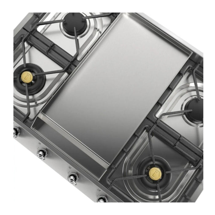 Ilve UHCP965FNSSCLP 36 in Built-In Gas Cooktop with Griddle, Stainless Steel, 6 Burner, Natural Gas/LP Convertible
