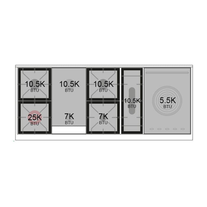Ilve UP60FSWMPSSLP 60 in Dual Fuel Range, 8 Burner Griddle, Double Oven, Stainless Steel, LP