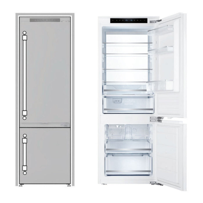 Ilve URBM22SIWPRY 24 in Built-In Bottom Freezer Refrigerator, 8.37 cu ft, Panel Ready, Automatic Ice Maker, No Frost
