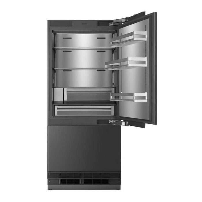 Ilve URBM36SIWPRY 36 in Built-In Bottom Freezer Refrigerator, Panel Ready, No Frost, Integrated Design