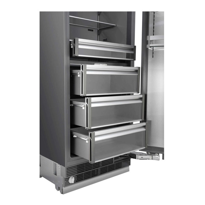 Ilve URFC24SNWPRY 24 in Built-In Column Refrigerator, Panel Ready, No Frost, Integrated Design
