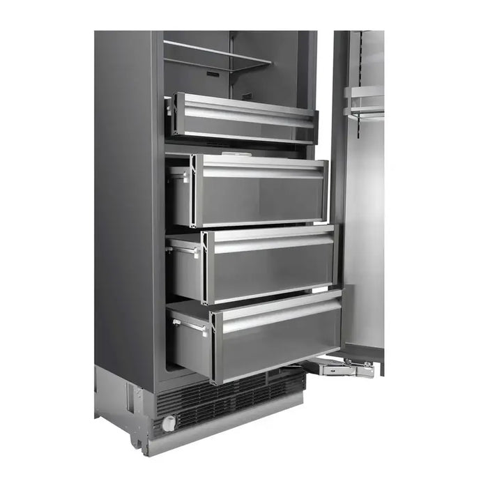 Ilve URFC36SNWPRY 36 in Built-In Column Refrigerator, Panel Ready, Integrated Design, No Frost