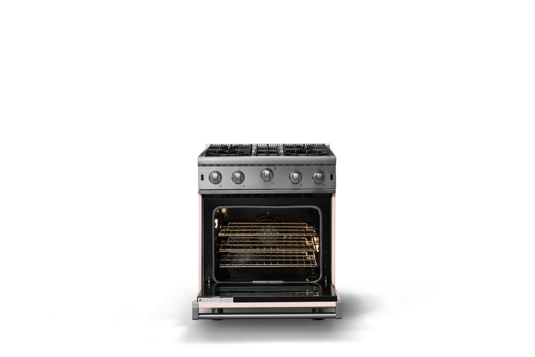 Viking VGIC53024BBH 30 in Gas Range, 4 Open Burner, Convection Oven, Blush, Natural Gas
