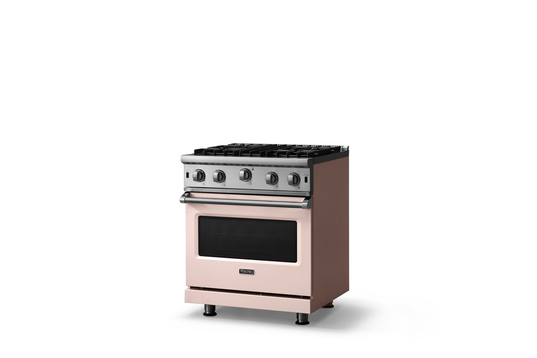 Viking VGIC53024BBH 30 in Gas Range, 4 Open Burner, Convection Oven, Blush, Natural Gas