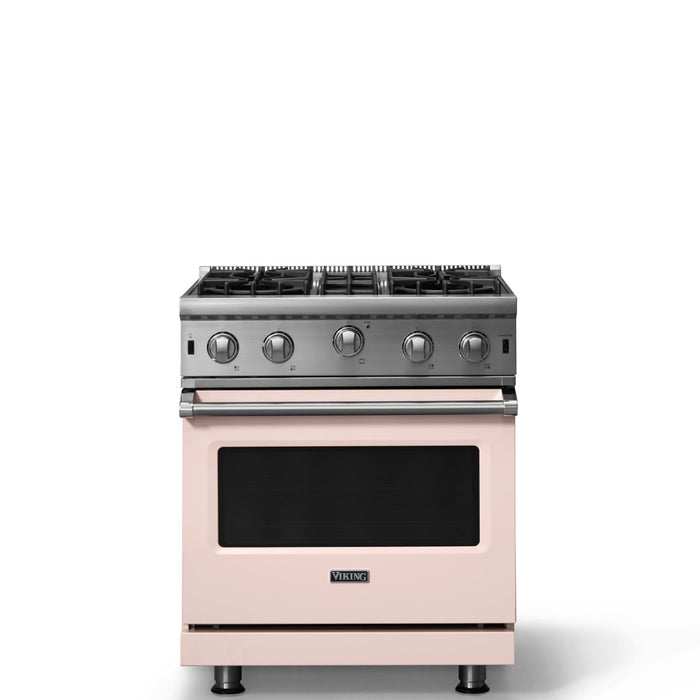 Viking VGIC53024BBH 30 in Gas Range, 4 Open Burner, Convection Oven, Blush, Natural Gas