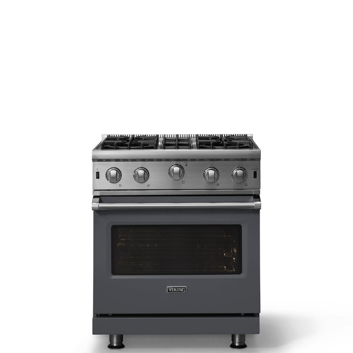 Viking VGIC53024BCS 30 in Gas Range, 4 Burner, Convection Oven, Cast Black, Natural Gas