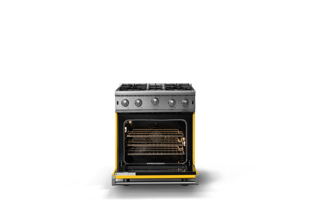 Viking VGIC53024BDA 30 in Gas Range, 4 Open Burner, Convection Oven, Daffodil, Natural Gas