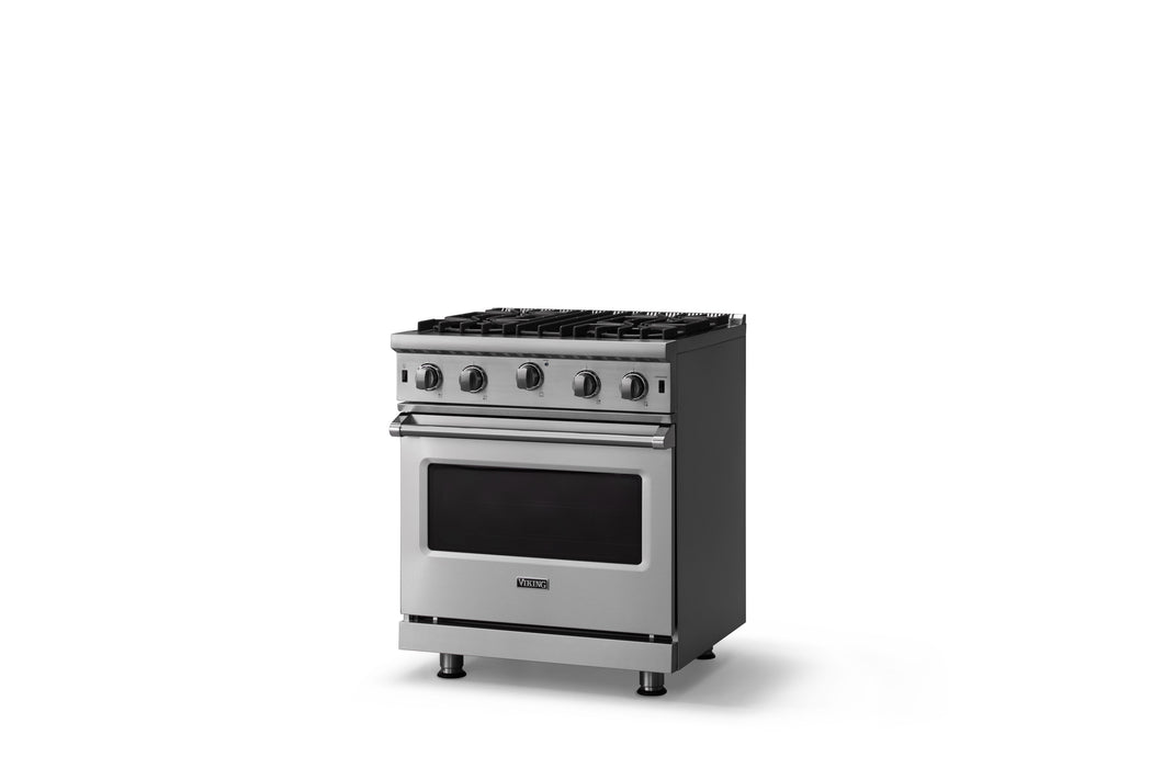 Viking VGIC53024BSS 30 in Gas Range, 4 Burner, Convection Oven, Stainless Steel, Natural Gas