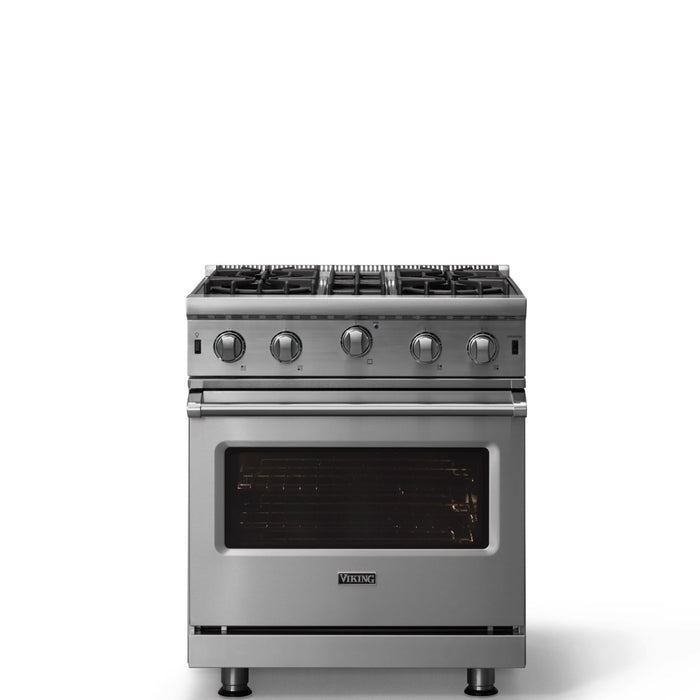 Viking VGIC53024BSS 30 in Gas Range, 4 Burner, Convection Oven, Stainless Steel, Natural Gas