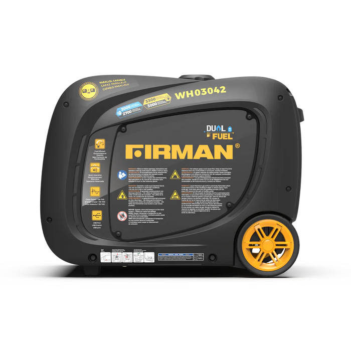 Firman Power Equipment WH03042 3300W Dual Fuel Inverter Generator with Electric Start, 120V Portable RV Ready