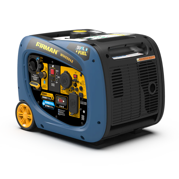Firman Power Equipment WH03042 3300W Dual Fuel Inverter Generator with Electric Start, 120V Portable RV Ready