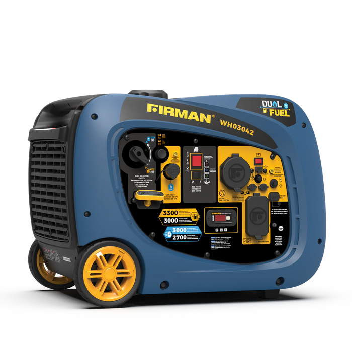Firman Power Equipment WH03042 3300W Dual Fuel Inverter Generator with Electric Start, 120V Portable RV Ready