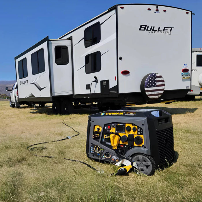 Firman Power Equipment WT05571 6850W Tri Fuel Inverter Generator with Electric Start, CO Alert, Gas/Propane/Natural Gas, 120/240V