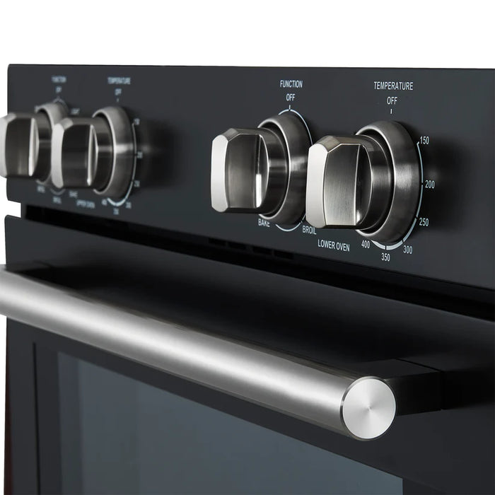 Forno Vomero FBOEL1324-30BLK 30" Built-In Double Electric Wall Oven – 4.5 Cu. Ft., Convection, Black, 240V