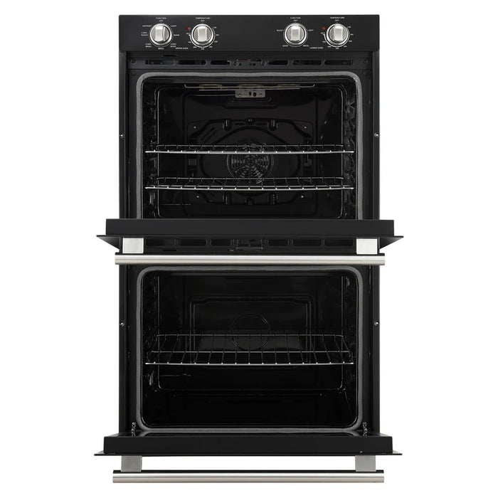 Forno Vomero FBOEL1324-30BLK 30" Built-In Double Electric Wall Oven – 4.5 Cu. Ft., Convection, Black, 240V