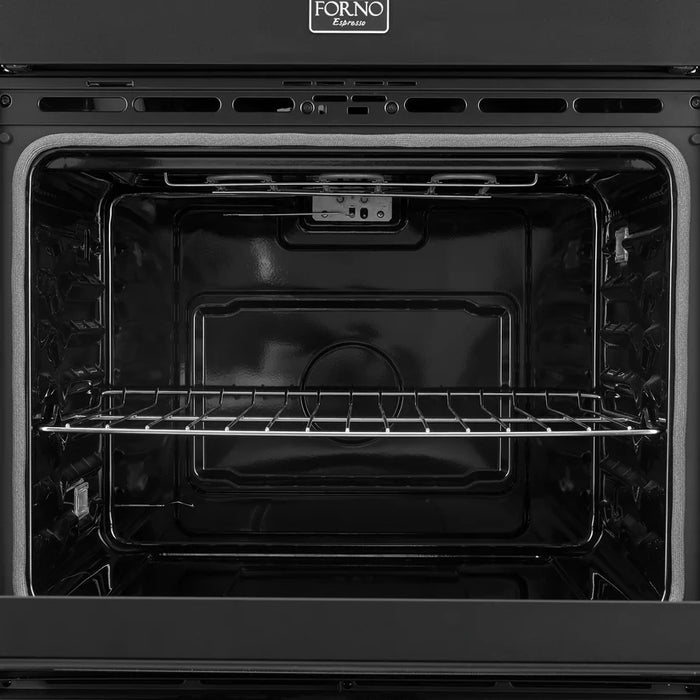 Forno Vomero FBOEL1324-30BLK 30" Built-In Double Electric Wall Oven – 4.5 Cu. Ft., Convection, Black, 240V