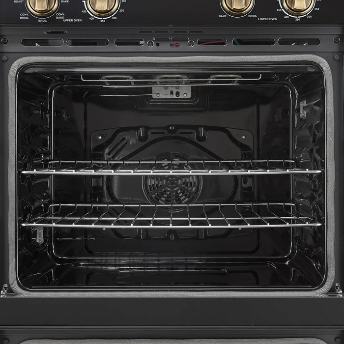 Forno Vomero FBOEL1324-30BLK 30" Built-In Double Electric Wall Oven – 4.5 Cu. Ft., Convection, Black, 240V