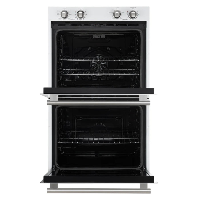 Forno Vomero FBOEL1324-30WHT 30" Built-In Double Electric Wall Oven – 4.5 Cu. Ft., Convection, White, 240V