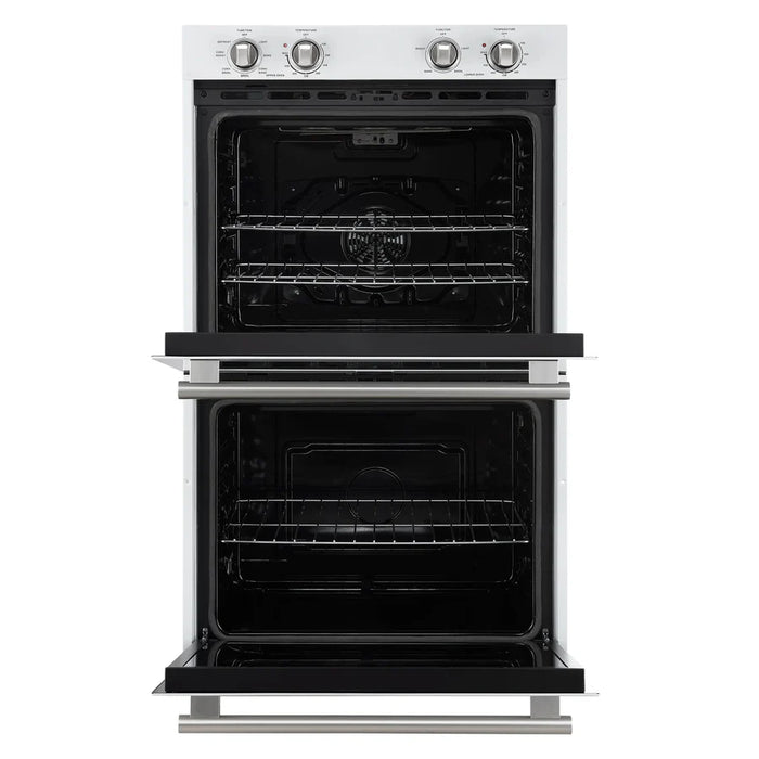 Forno Vomero FBOEL1324-30WHT 30" Built-In Double Electric Wall Oven – 4.5 Cu. Ft., Convection, White, 240V