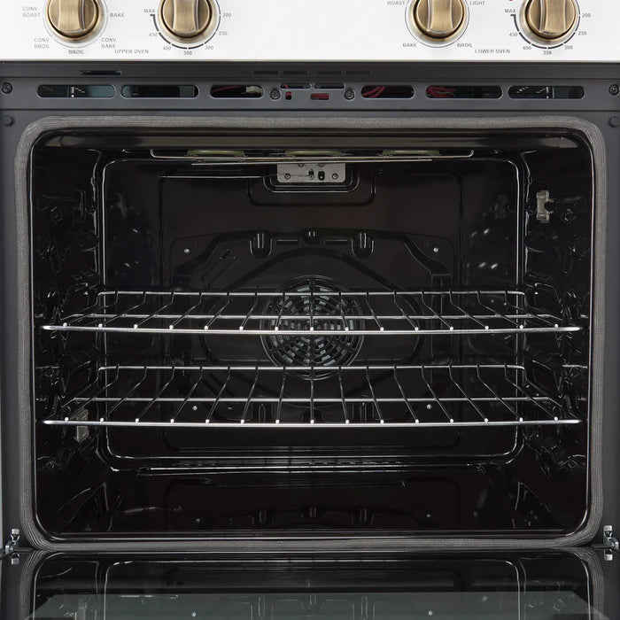 Forno Vomero FBOEL1324-30WHT 30" Built-In Double Electric Wall Oven – 4.5 Cu. Ft., Convection, White, 240V