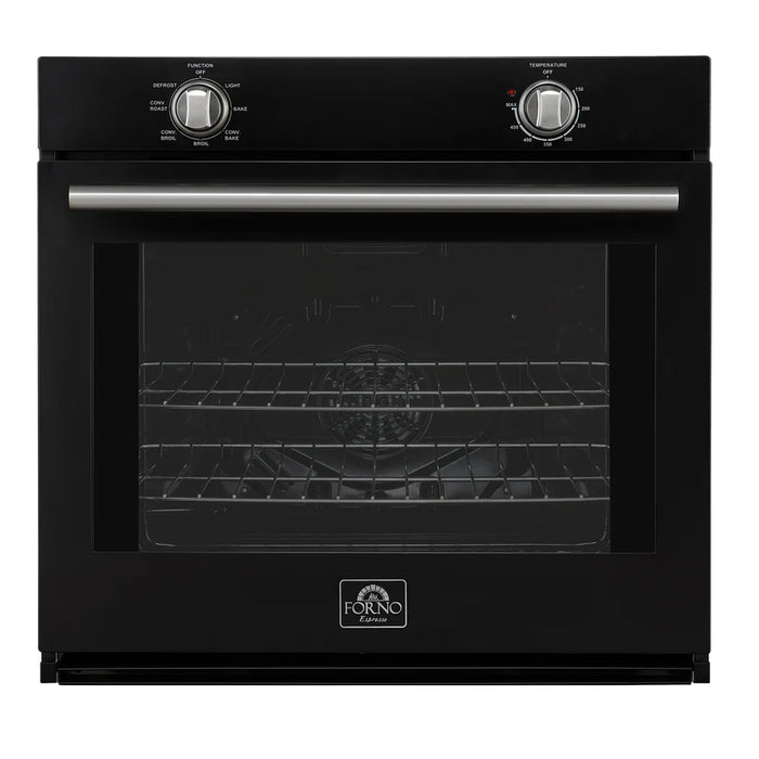 Forno Vomero FBOEL1370-30BLK 30" Built-In Single Electric Wall Oven – 5.0 Cu. Ft., Convection, Black, 3550W, 240V
