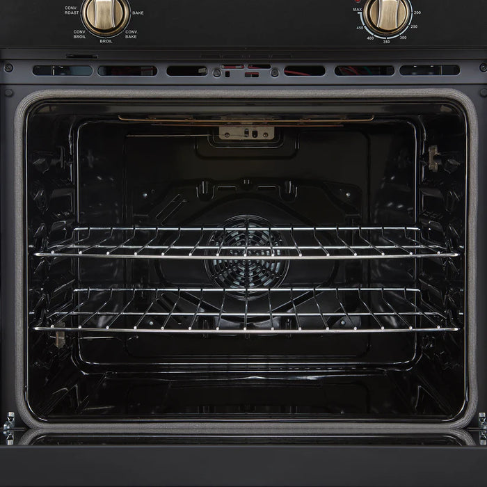 Forno Vomero FBOEL1370-30BLK 30" Built-In Single Electric Wall Oven – 5.0 Cu. Ft., Convection, Black, 3550W, 240V