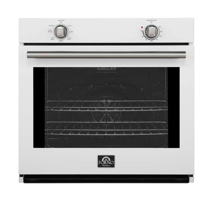 Forno Vomero FBOEL1370-30WHT 30" Built-In Single Electric Wall Oven – 5.0 Cu. Ft., Convection, White, 3550W, 240V