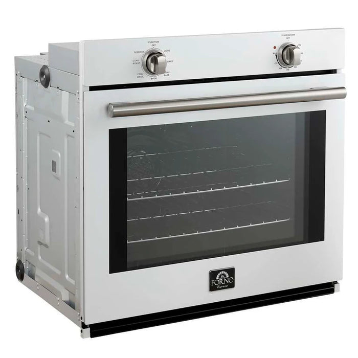 Forno Vomero FBOEL1370-30WHT 30" Built-In Single Electric Wall Oven – 5.0 Cu. Ft., Convection, White, 3550W, 240V