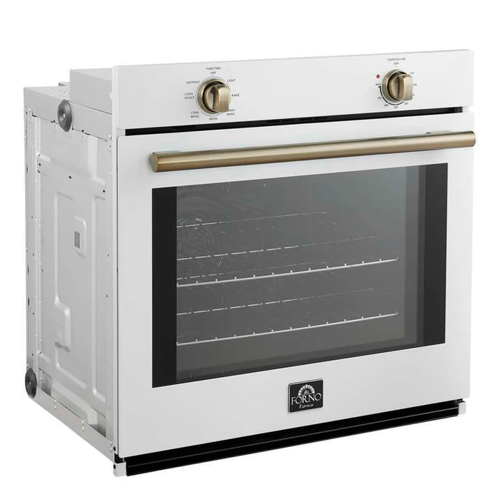 Forno Vomero FBOEL1370-30WHT 30" Built-In Single Electric Wall Oven – 5.0 Cu. Ft., Convection, White, 3550W, 240V