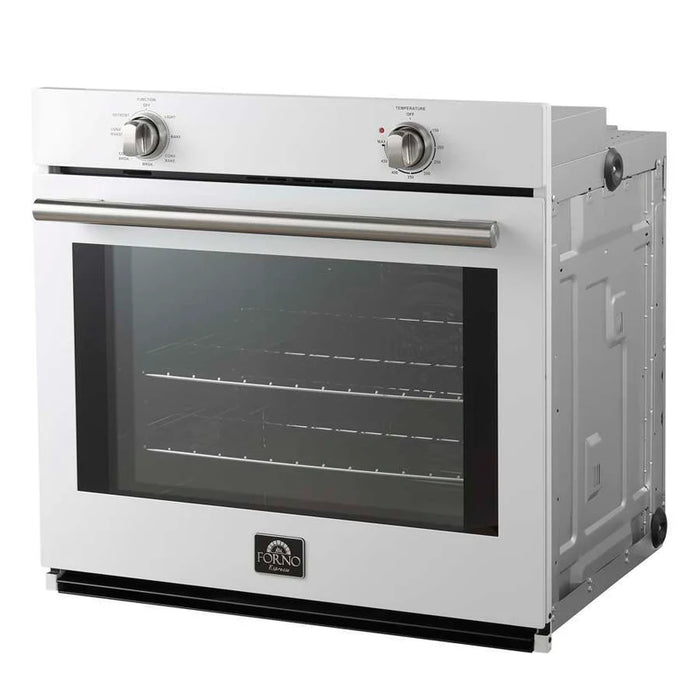 Forno Vomero FBOEL1370-30WHT 30" Built-In Single Electric Wall Oven – 5.0 Cu. Ft., Convection, White, 3550W, 240V