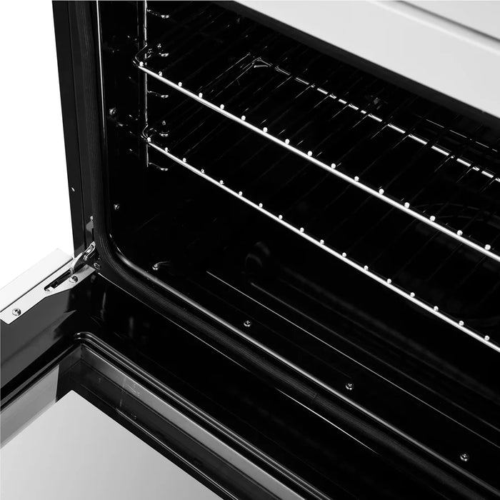 Forno Asti FBOEL1340-30WHT 30" Built-In Double Electric Wall Oven – 7.36 Cu. Ft., Dual True Convection, White with Antique Brass, 240V