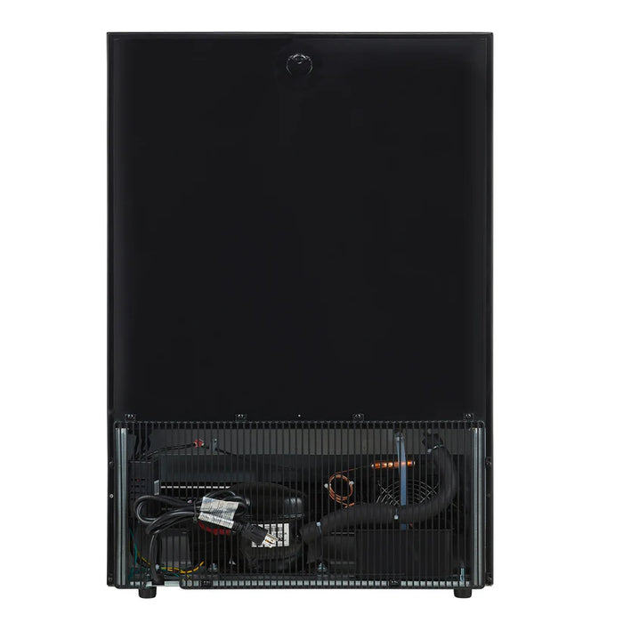 Forno Frescolino FWCDR6665‑24BLK 24″ Beverage Cooler, Black, Triple Glass Door, 188 Can Capacity, Built-In or Freestanding