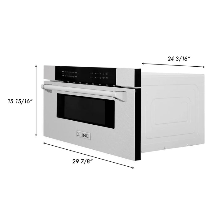 ZLINE MWD-30-SS 30 in Built-In Microwave Drawer, 1.2 Cu. Ft., Fingerprint Resistant Stainless Steel