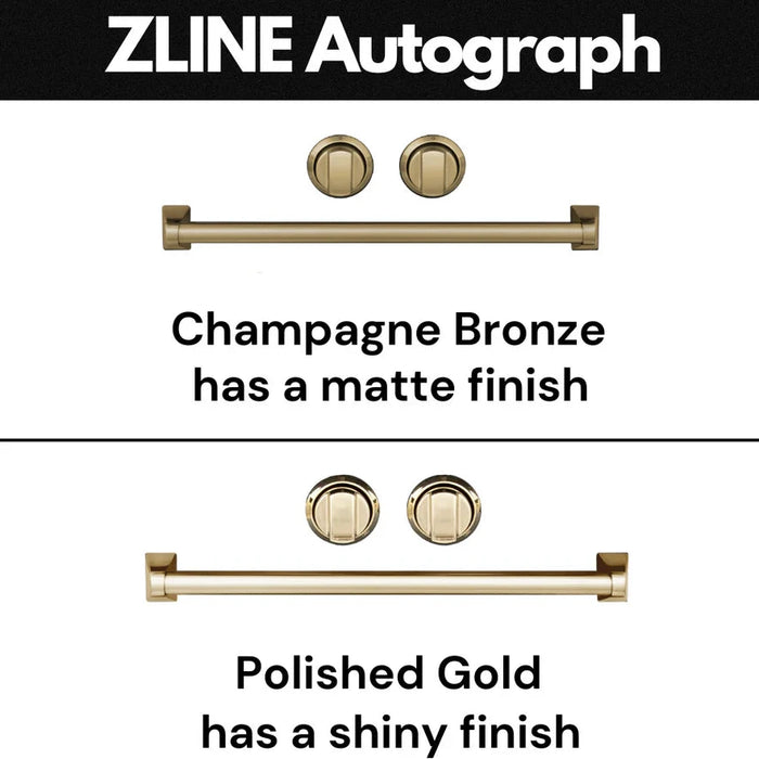 ZLINE MWDZ-30-SS-CB 30 in Built-In Microwave Drawer, 1.2 Cu. Ft., Fingerprint Resistant Stainless Steel, Champagne Bronze Accents