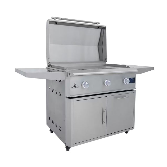Blaze BLZ‑GRIDDLE40‑CART‑LTSC 40" LTE PRO Gas Griddle Cart with Soft‑Close Doors, Stainless Steel Outdoor Griddle Accessory